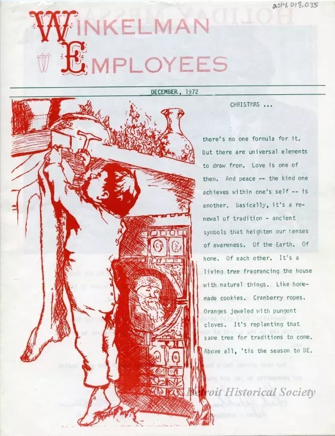 Newsletter - WE Winkelman Employees
December, 1972
