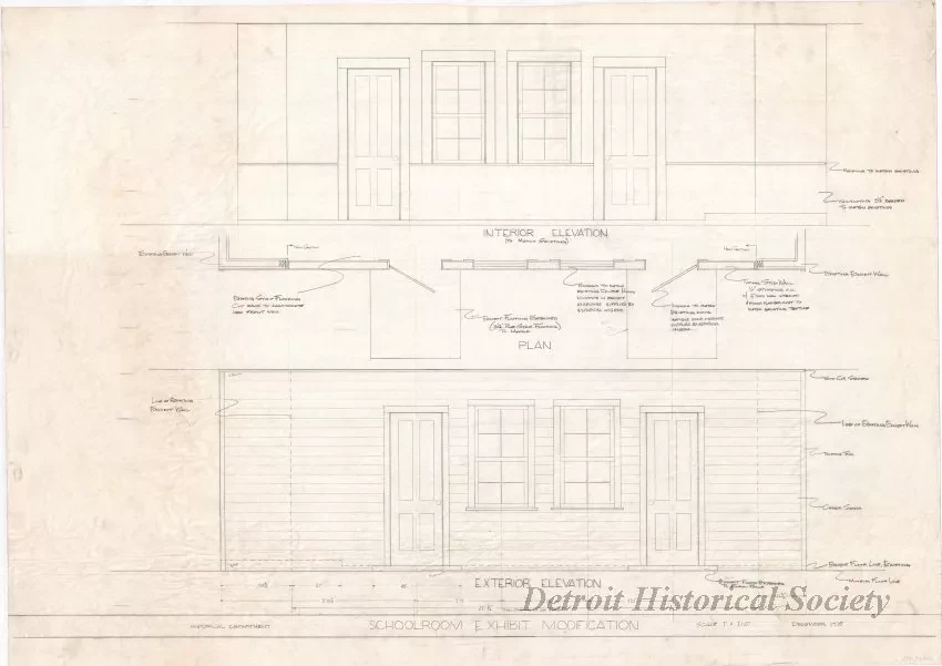 Drawing, Architectural - Schoolroom Exhibit Modification