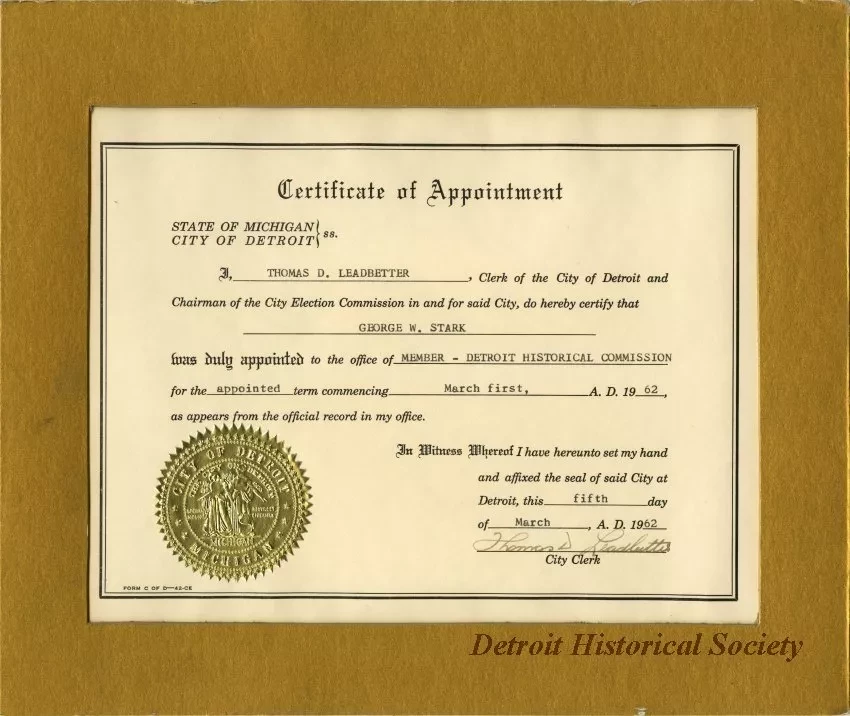 Certificate, Membership