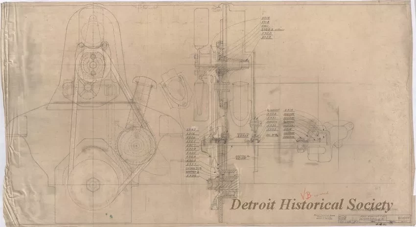 Drawing, Technical - Fan & Water Pump Alterations, V.B.