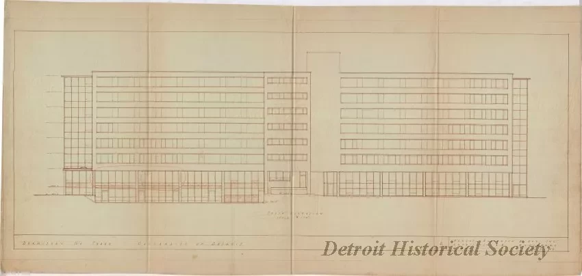 Drawing, Architectural - Dormitory No. Three - University of Detroit