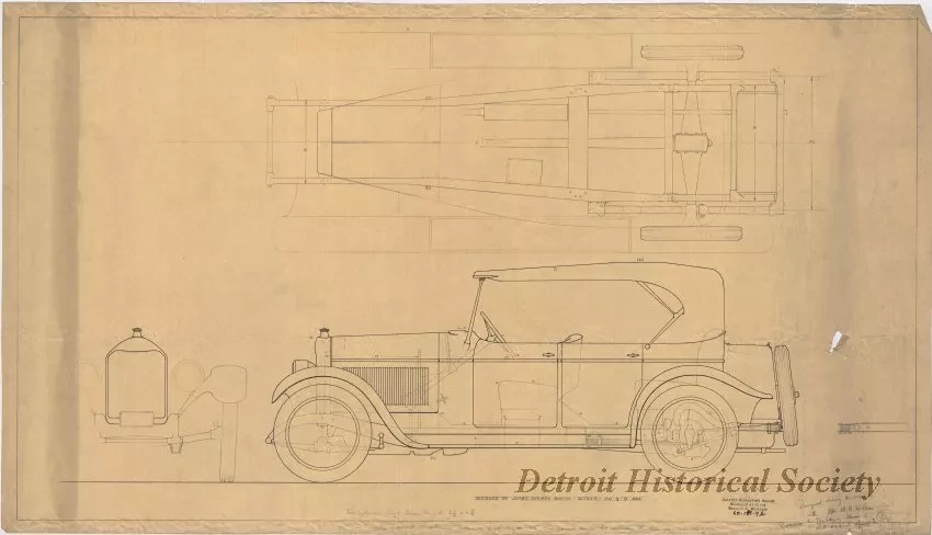 Drawing, Technical - Six Cylinder Single Sleeve Argyll