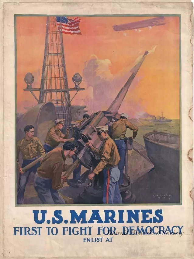 Poster - U.S. Marines, First To Fight For Democracy