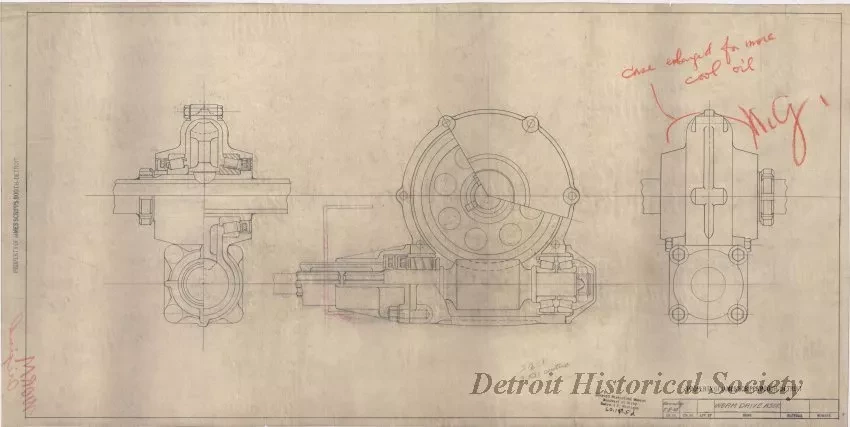 Drawing, Technical - Worm Drive Assy.