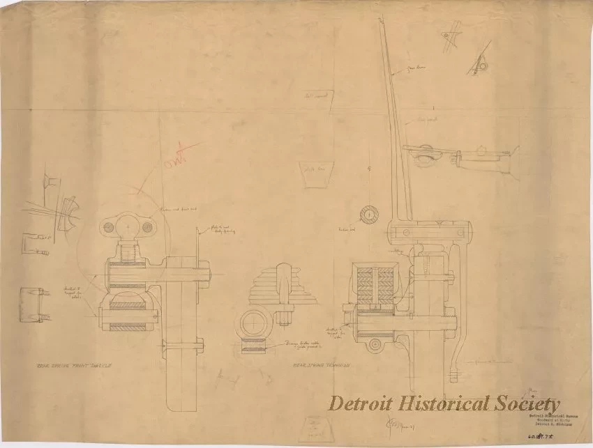 Drawing, Technical - Rear Spring Front Shackle,
Rear Spring Trunnion