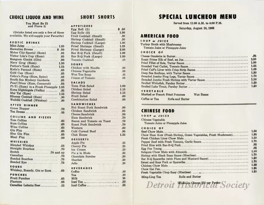 Menu - Victor Lim's menu