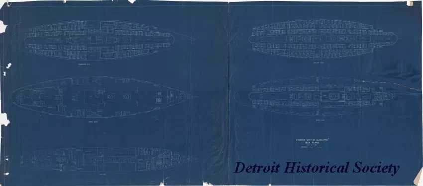 Blueprint - Steamer City of Cleveland, Deck Plans