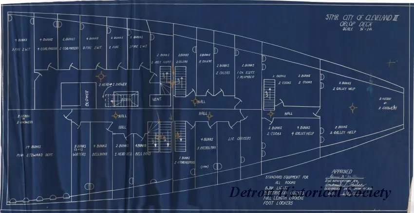 Blueprint - Stmr. City of Cleveland III,
Orlop Deck