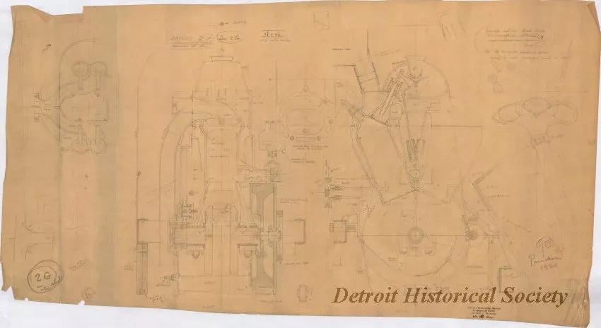 Drawing,Technical - Layout 2F [Cyclecar engine]
