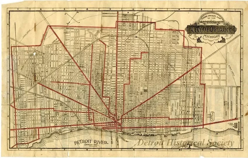 Map - Handy Pocket Map of the City of Detroit Michigan