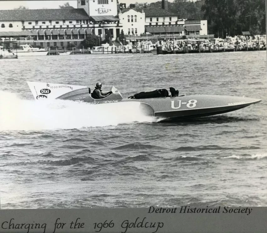 Print, Photographic - Charging for the 1966 Goldcup