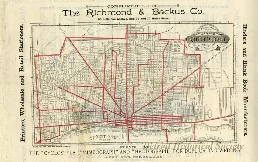 Map - Handy Pocket Map of the City of Detroit Michigan