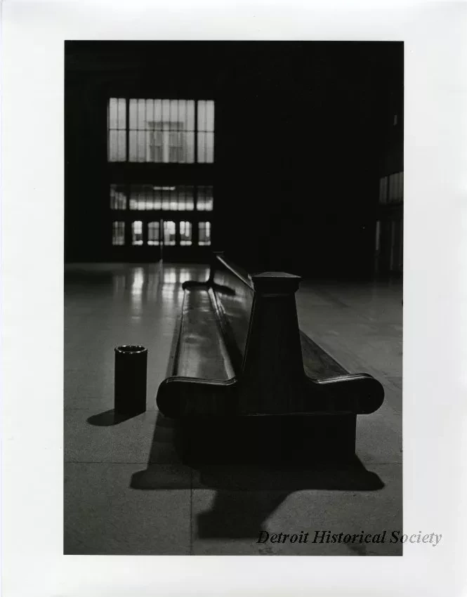 Print, Photographic - Michigan Central Train Depot, Bench