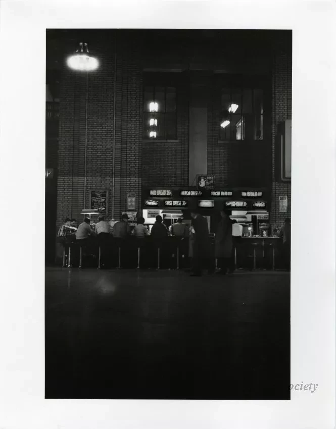 Print, Photographic - Michigan Central Train Depot, Lunch Counter