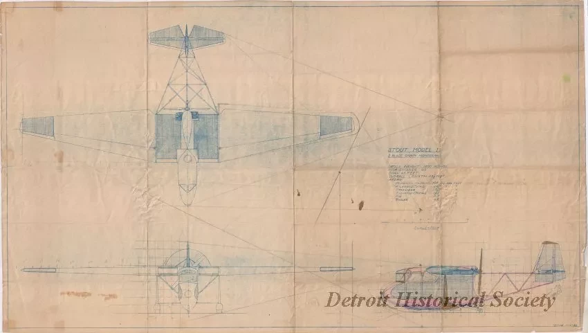 Blueprint - Stout Model 11,
2 Place Cabin Monoplane