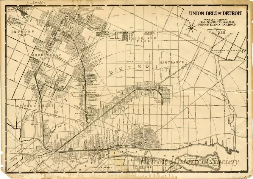 Map - Union Belt of Detroit