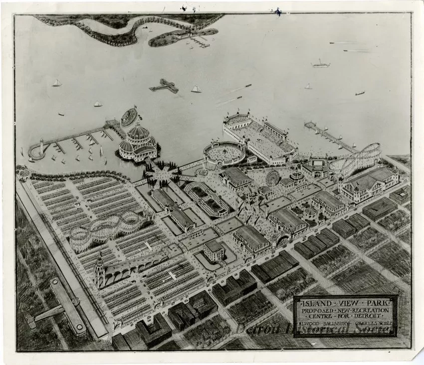 Print, Photographic - Island View Park, Proposed New Recreation Centre for Detroit