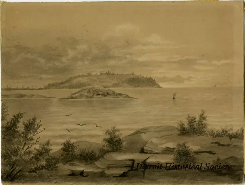 Painting - Presque Isle and Picnic Rocks