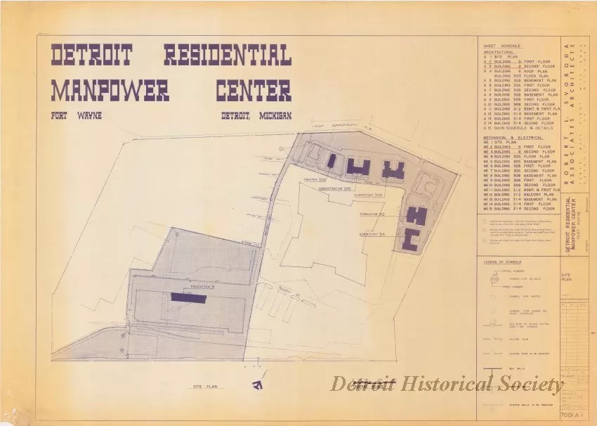Blueprint - Detroit Residential Manpower Center
Fort Wayne, Detroit, Michigan