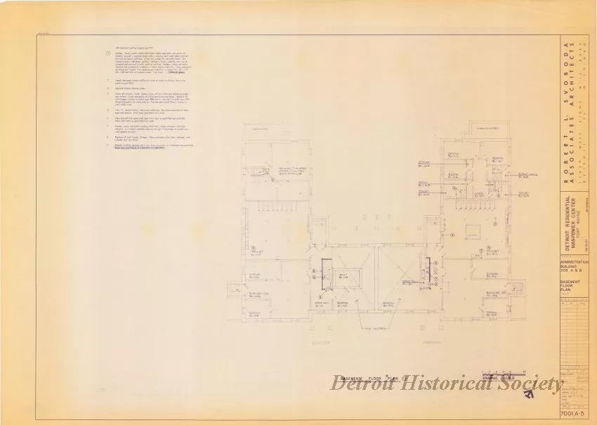 Blueprint - Detroit Residential Manpower Center
Fort Wayne, Detroit, Michigan