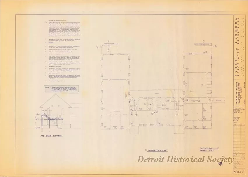 Blueprint - Detroit Residential Manpower Center
Fort Wayne, Detroit, Michigan