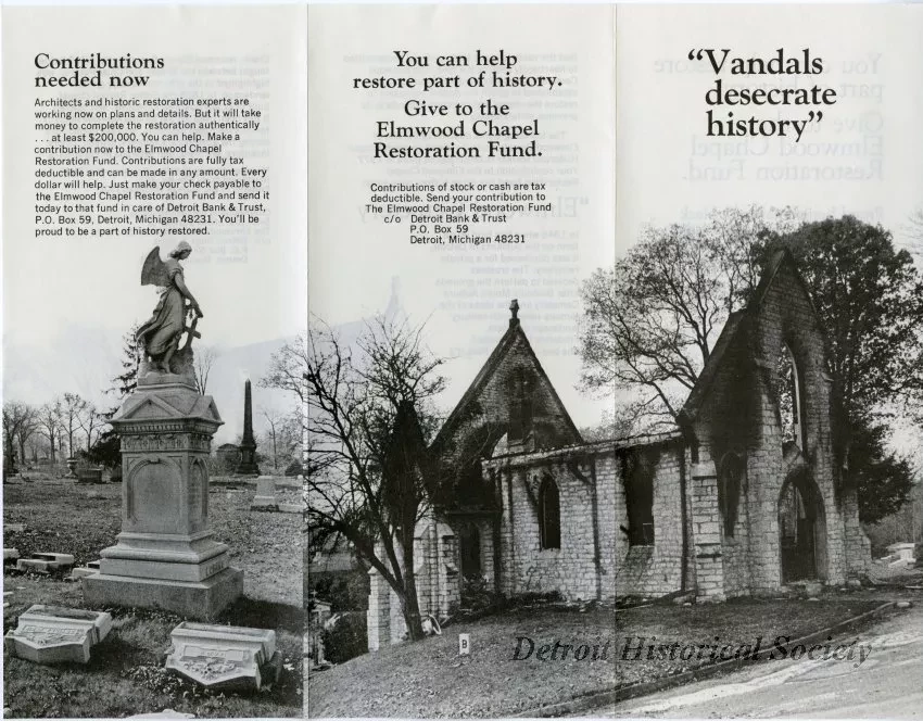 Pamphlet - "Vandals desecrate history"