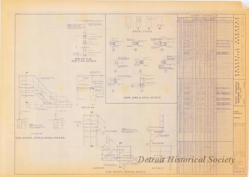 Blueprint - Detroit Residential Manpower Center
Fort Wayne, Detroit, Michigan