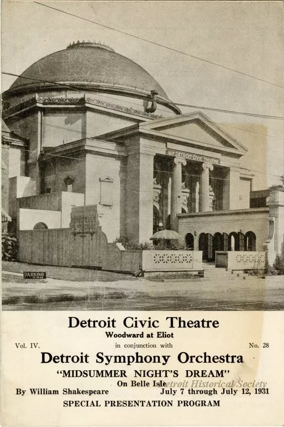 Program, Theater - Detroit Civic Theatre, Vol. IV, No. 28
