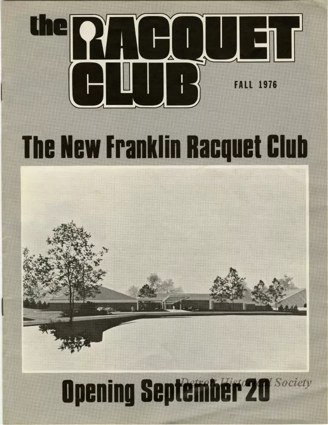 Newsletter - The Racquet Club, Fall 1976