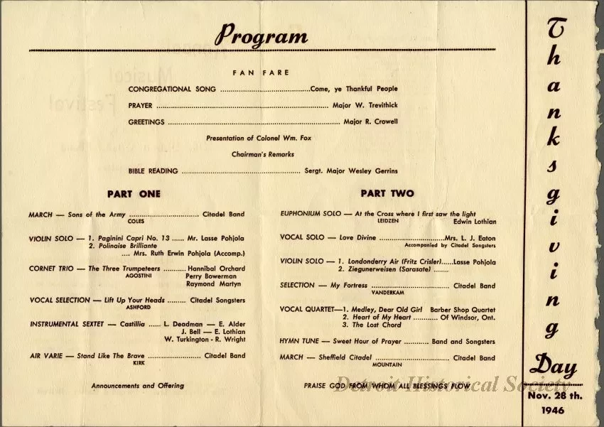 Program, Concert