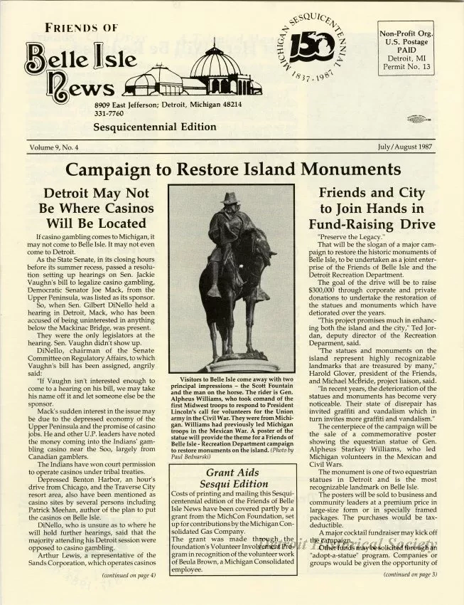 Newsletter - Friends of Belle Isle News, Vol. 9, No. 4
