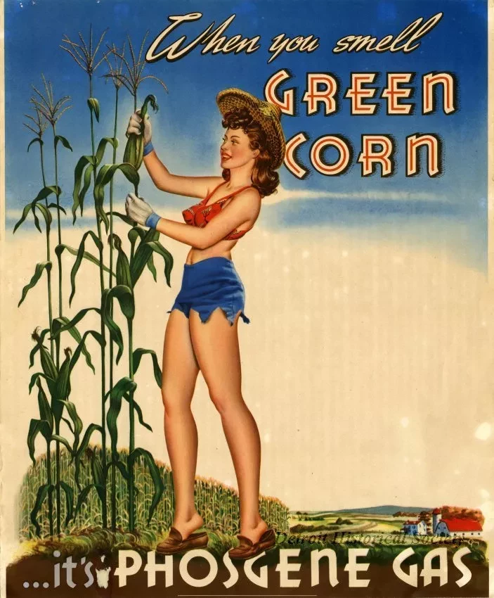 Poster - When you smell Green Corn ...it's Phosgene Gas