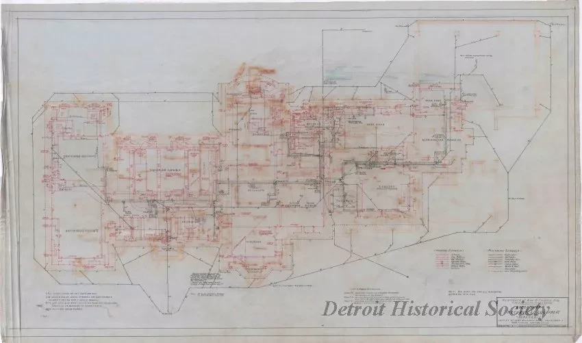 Drawing, Architectural - Residence of Roy Chapin, Esq., Grosse Pointe Farms, Michigan,
Record Map of Mechanical Equipment