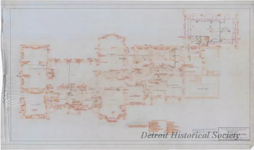 Drawing, Architectural - Residence of Roy Chapin, Esq., Grosse Pointe Farms, Michigan,
Record Map of Mechanical Equipment