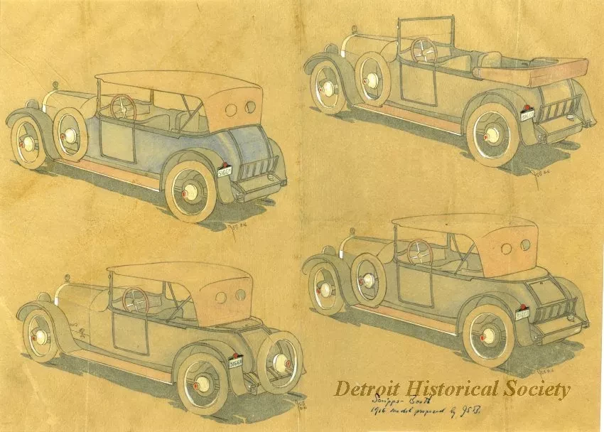 Drawing - Scripps-Booth 1916 model proposed by JSB