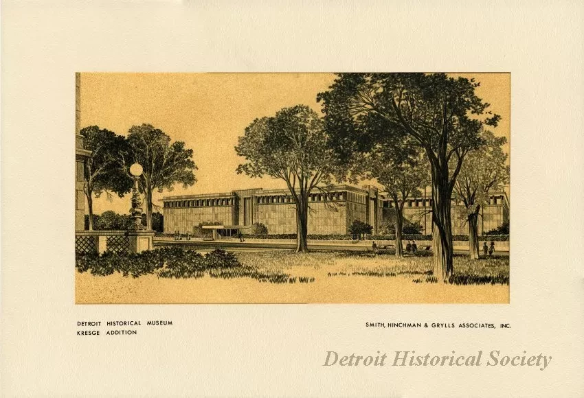 Drawing, Architectural - Detroit Historical Museum Kresge Addition