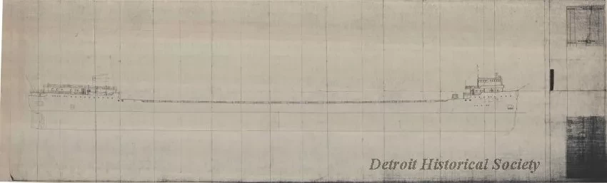 Drawing, Technical - Hull No. 424, Outboard Profile
[SS Richard M. Marshall, SS John Dykstra, SS Benson Ford]