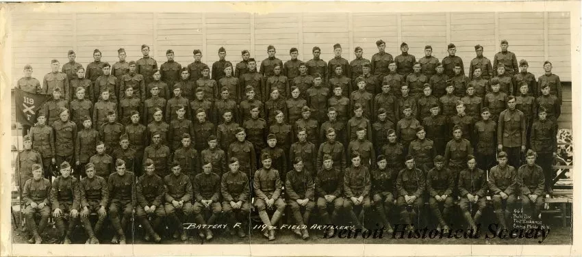 Print, Photographic - Battery F. 119th Field Artillery.