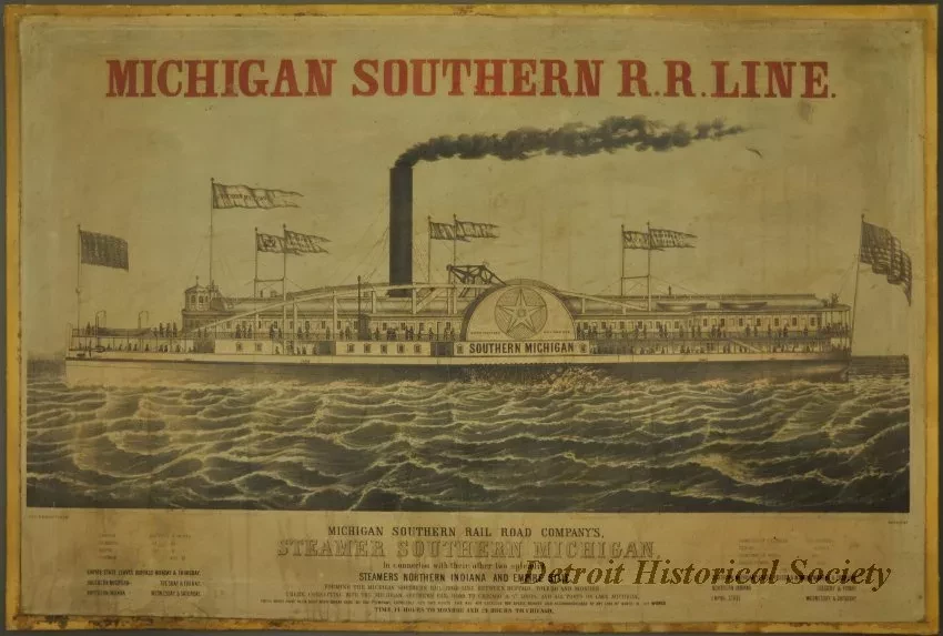 Lithograph - Michigan Southern R.R. Line