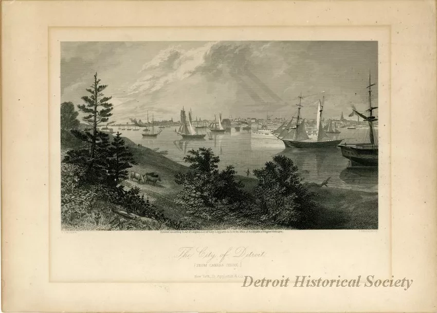 Print - The City of Detroit. (From Canada Shore.)