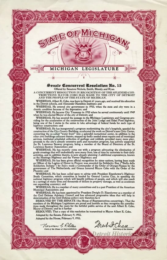 Resolution - Senate Concurrent Resolution No. 15