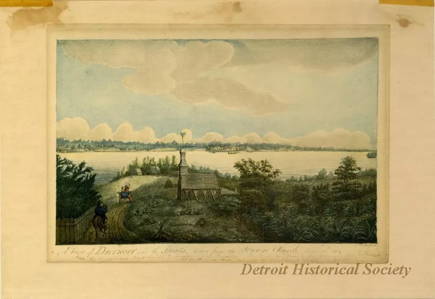 Print - A View of Detroit and the Straits
