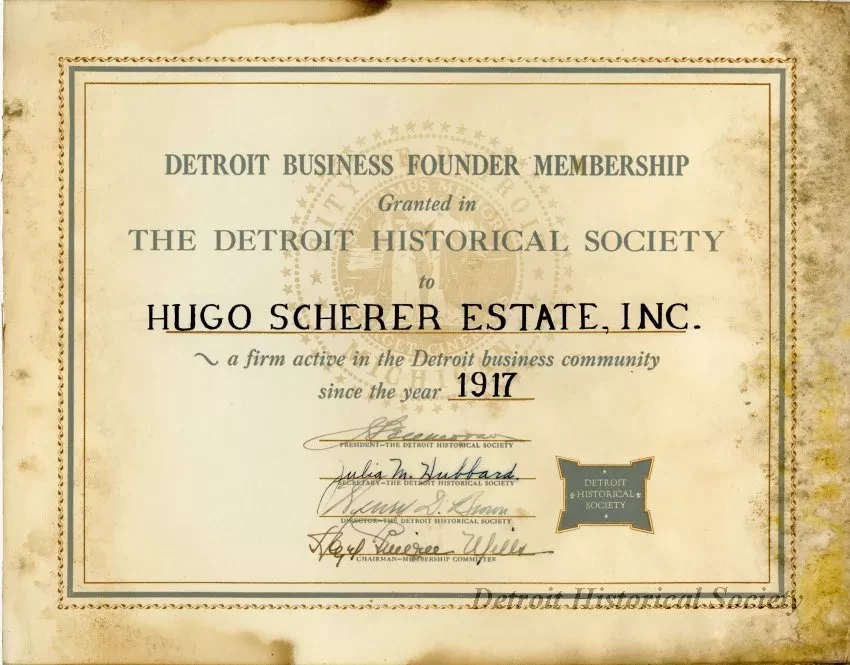 Certificate, Membership