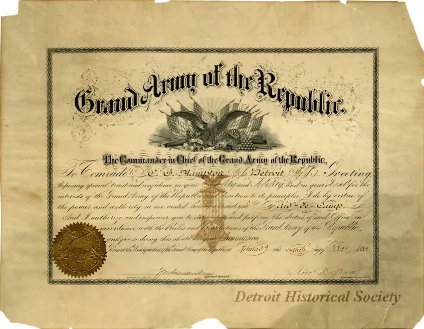Certificate - Grand Army of the Republic