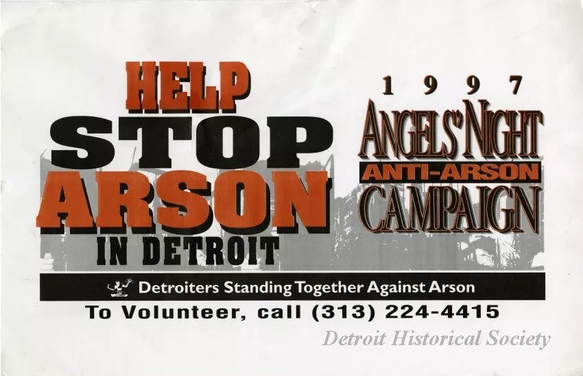 Sign - Help Stop Arson in Detroit