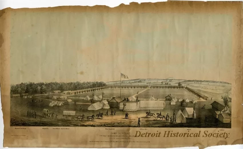 Lithograph - Camp Benton