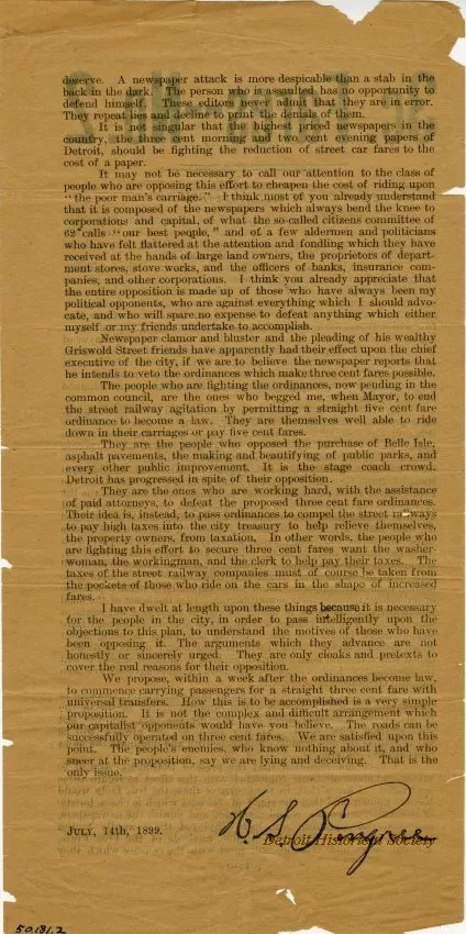 Handbill - 3¢ Fares--No. 2