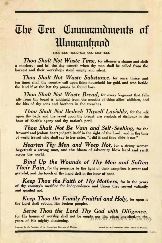 Poster - The Ten Commandments of Womanhood