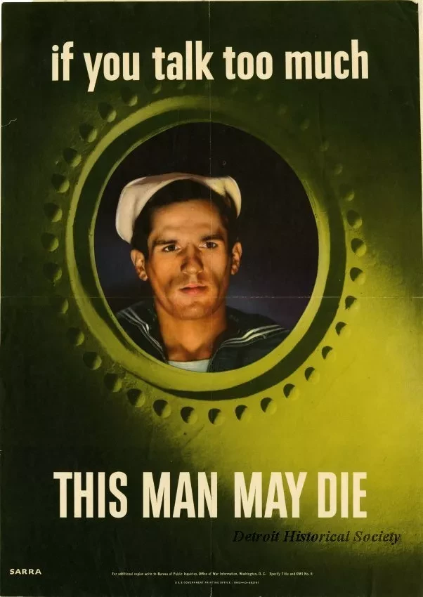 Poster - if you talk too much THIS MAN MAY DIE
