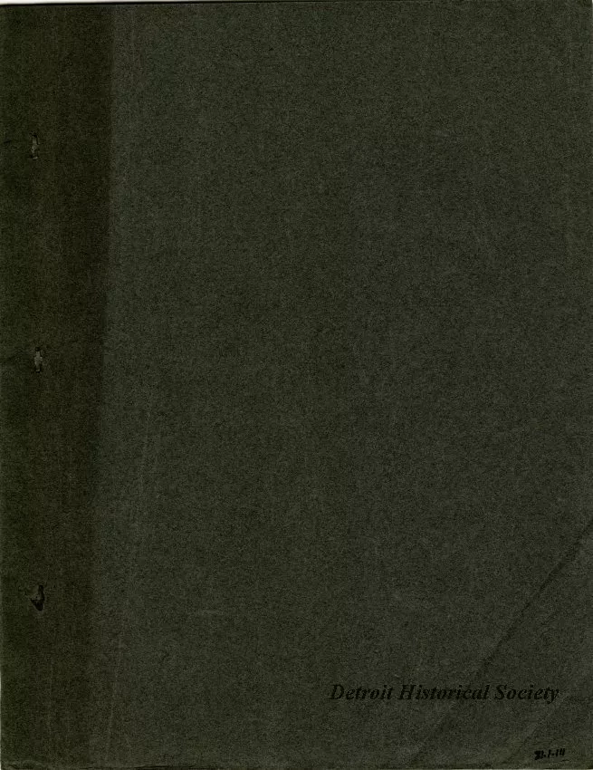 Specification - Specifications for a Complete System of Low Pressure Steam Heating and a Ventilating System to be Installed in the Residence to be Erected for Mrs. James Edgar, Situated on Iroquois Avenue, Detroit, Michigan.